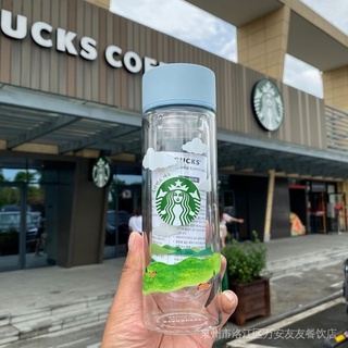 Coreano verano flor de cerezo Starbucks doble capa taza de vidrio con fuga de té separado