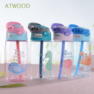 atwood lindo agua sippy tazas niños tazas de alimentación tazas a prueba de fugas agua portátil polipropileno bebé de dibujos animados paja botellas de agua/multicolor