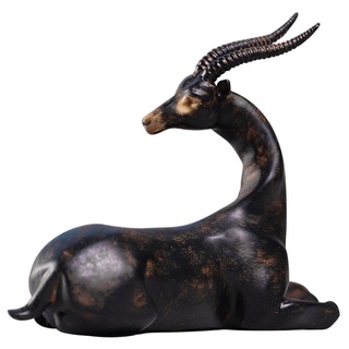 antílope de resina negra figuritas animal estatua hogar escritorio decoración