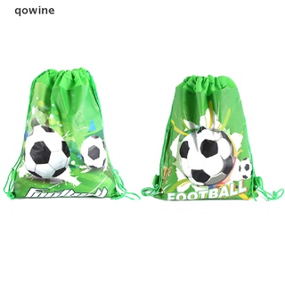 qowine - bolsa de fútbol no tejida con cordón, mochila para niños, viajes, escuela, bolsas de regalo cl