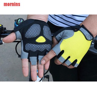 {mornins} guantes de medio dedo Unisex antideslizantes antideslizantes para ciclismo/guantes deportivos transpirables PPE (6)