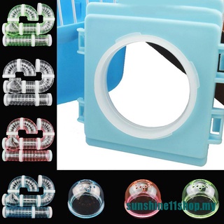 (Nuevo^_^Pequeña jaula de hámster accesorios de tubo externo boca deflector hámsters placa de juguete