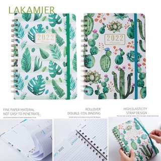 LAKAMIER Worksheet 2022 Notebook Planner Daily Plan A5 Note Book Schedule Planner Cactus Journals Stationery Supplies Writting Notepad DIY Diary Calendars