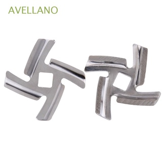 AVELLANO Stainless Steel Meat Grinder Parts with 8mm Inner Hole Spare Parts Mincer Blade Garlic Masher Food Chopper 1/3pcs Electric Crusher Kitchen Accessories Kitchen Appliance Parts