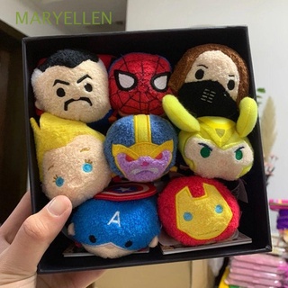 MARYELLEN Cute Marvel Avengers Children Gift Stuffed Keychain Plush Pendant Soft Toys Spider-Man Kids Toy Anime Character Cartoon Plush Toy Plush Dolls