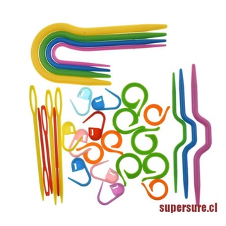 SUPERRE 53pcs ABS Plastic Knitting Cable needles Stitch Knitting Needles Smooth Crochet