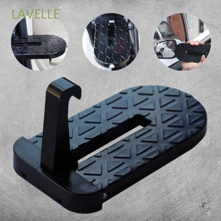 LAVELLE Universal Car Door Step Multifunction Running Boards Car Rooftop Luggage Ladder Rack Step Auxiliary Safety Hammer Aluminium Alloy Foldable Foot Pedal/Multicolor