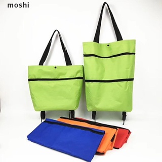 moshi - carrito de compras plegable, reutilizable, con ruedas, bolsas de compras plegables.