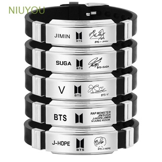 niuyou fans accesorios bts kpop pulsera moda estilo coreano bts bts firma regalo jung kook jimin suga fanstown j-hope