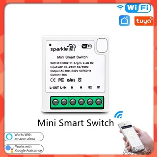 IN STOCK Tuya MINI Wifi Smart Switch 16A 2-way Control Timer Wireless Switches Tuya/Smart Life APP Work With Alexa Google Home ARIO