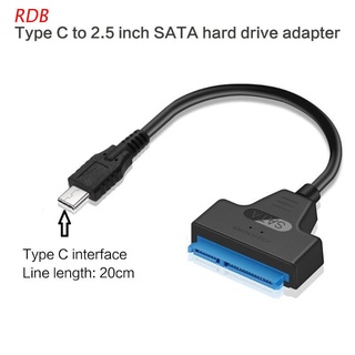 RDB USB 3.0/2.0/Type C to 2.5 Inch SATA Hard Drive Adapter Converter Cable for 2.5'' HDD/SSD