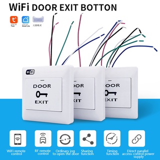 wifi smart puerta de control de acceso sistema interruptor tuya smart life app control remoto inalámbrico botón de soporte manual interruptor húmedo