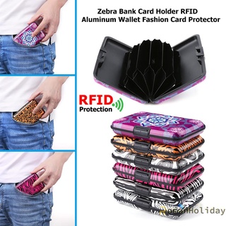 [En venta]mujeres hombres moda banco titular de la tarjeta RFID aluminio cartera Protector de la tarjeta monedero