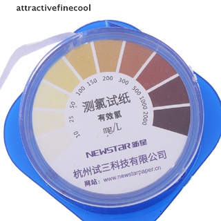 afc 1 rollo de tiras de papel de prueba de cloro rango 10-2000mg/lppm color chart agua de limpieza caliente (4)