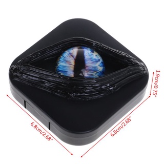 lentes de contacto caso de lujo de halloween regalos ojos personalidad caja espejo único almacenamiento de viaje portátil titular cajas lentes kit de cuidado (10)