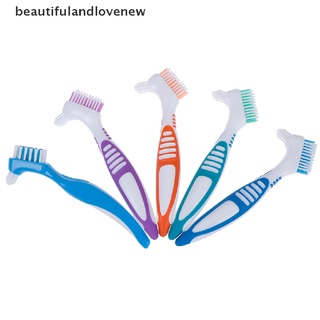 [beautifulandlovenew] cepillo de limpieza de prótesis dental dedicado dientes postizas cepillo de cuidado oral cepillo de dientes