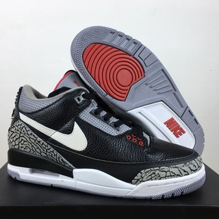 Nike Air Jordan Air Jordan 3 Tinker Black Cement Basketball Shoes