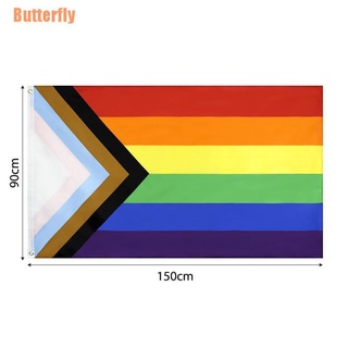 Mariposa(!)~90x150cm Lgbt Gay arco iris progreso bandera orgullo