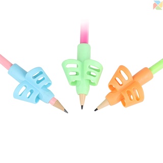 Sh 3 pzs agarres de lápices de silicona de dos dedos/soporte ergonómico para escritura/herramienta de corrección de postura para niños preescolares (1)