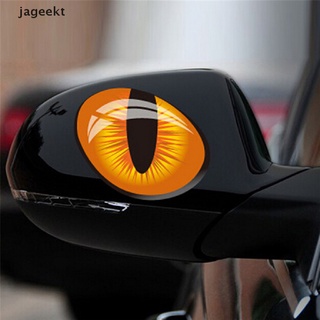 jageekt - 2 pegatinas para coche, diseño de ojos de gato, 3d, vinilo, espejo retrovisor, ventanas, decoración cl