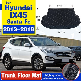 Para Hyundai Ix45 5 Seat 2013-2018 14 15 16 Auto coche trasero bota de carga bandeja maletero equipaje piso alfombras alfombras alfombras alfombrillas almohadilla