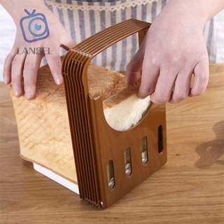 ❤Lansel❤ Plástico pan Cutte conveniencia cortar herramientas de pan rebanada estante uso en el hogar Gadgets creativos herramientas de hornear ayudas de cocina tostadas cortador