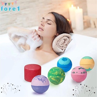 FORE 6Pcs/Box Handmade Sea Salt Ball Natural Explosion Bubble Bath Bombs Ball Relaxation Body Cleaner Organic Aromatherapy Moisturizing Essential Oil