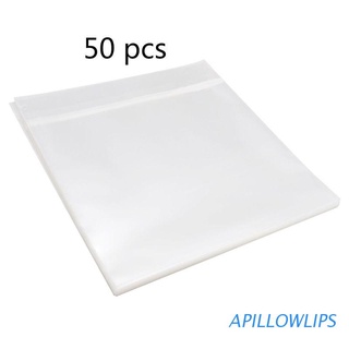 APILLOWLIPS 50Pcs 12" Recording Protective Sleeve for Turntable Player LP Vinyl Record Bag