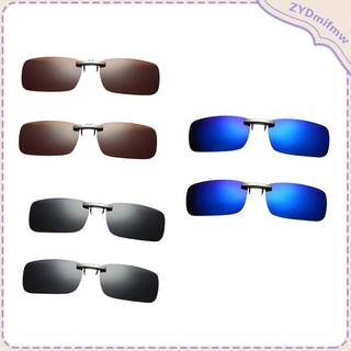 6 gafas polarizadas unisex clip en gafas de sol de moda flip up pesca coche hombres al aire libre sin marco