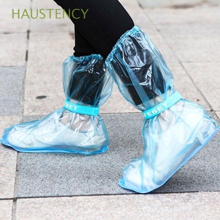 haustency rainy days herramientas botas de lluvia cubiertas de zapatos espesar lluvia galoshes botas de agua impermeable reutilizable antideslizante unisex overshoes/multicolor