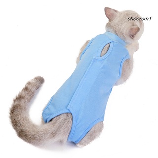 cheersm gatito esterilización chaleco gato ropa anti-lamer destete mameluco suministros para mascotas (4)