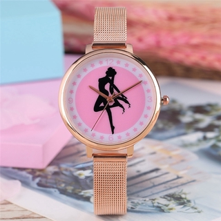 Reloj de pulsera analógico de cuarzo con diseño Sailor Moon para mujer