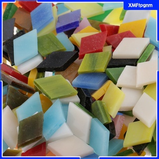 300x Mixed Color Triangle Glass Mosaic Tile Tessera for DIY Art