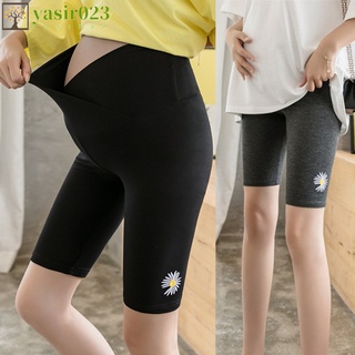 yasir023 Pregnant Pants Cotton Daisy Pattern Wear-resistant Washable Maternity Pants For Summer