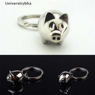 [universtrybha] 1pcs precioso mini cerdo llavero llavero lindo regalo anillo encanto decoración venta caliente