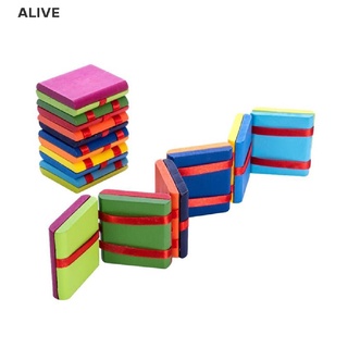 ALIVE Colorful Flap Wooden Ladder Change Visual Illusion Novelty Decompression Toy