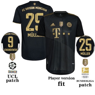 Bayern Munich Away [Versión Del Jugador] jersey Camisa 2021-2022 Fútbol 21/22 Manga Corta Hombre