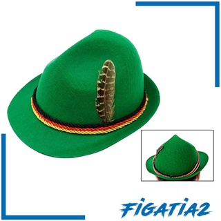 [figatia2] Sombrero de mano con diseño de pluma extraíble/diseño Oktoberfest 1920