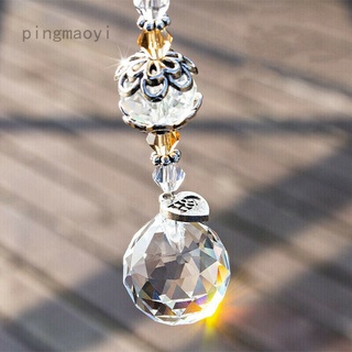 Pingmaoyi colgante cristal atrapasol árbol vida piedra perlas prisma colgante ventana decoración