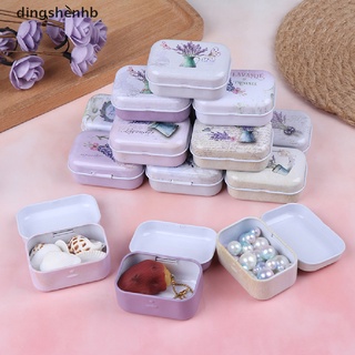 dingshenhb Lavanda mini Caja De Lata Sellada Tarro Cajas De Embalaje Joyería Caramelo Pequeño Almacenamiento Caliente