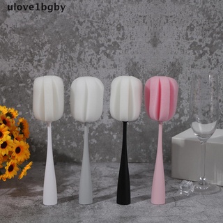 【ULO】 Long Handle Glass Cup Brush Sponge Cleaning Brush Mug Cup Cleaner and Scrubber .