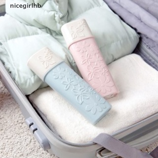 [I] 1Pc Portable Creative Flower Carved Toothbrush Holder Outdoor Toothbrush Case [HOT] (7)