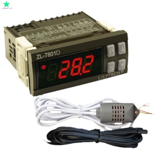 lilytech zl-7801d controlador de incubadora automática multifuncional mini xm-18 controlador de incubadora de humedad de temperatura