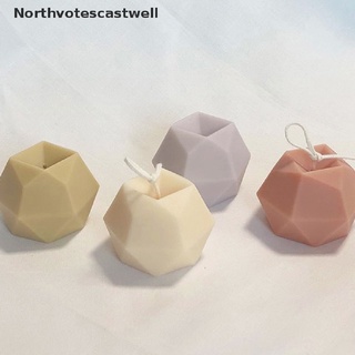 [Northvotescastwell] Molde De Silicón Irregular 3D Para Velas Romboédrico Resina No