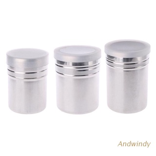 AND Stainless Steel Mesh Flour Sifter Icing Sugar Salt Dredger Chocolate Powder Shaker 3 Sizes