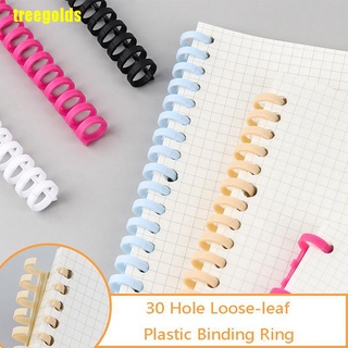 [Treegolds] 30 agujeros de plástico de hoja suelta anillo de unión de resorte anillos espirales para papel A4 A5 A6