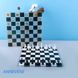 anne 1 set diy tablero de ajedrez cristal resina epoxi molde ajedrez+tabla de ajedrez molde de silicona