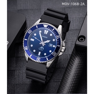 Casio MDV-106 Duro Marlin Swordfish cuarzo hombres mujeres reloj impermeable - plata/azul/oro mermelada Tangan kasut Jam Tangan Wanita