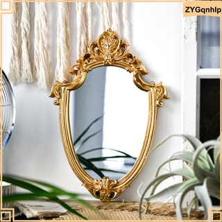 estilo antiguo de resina tallada espejo de maquillaje dormitorio espejos de tocador