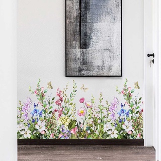 Pegatinas decorativas de pared para plantas, flores, decoración del hogar, dormitorio, oficina, Mural creativo (6)